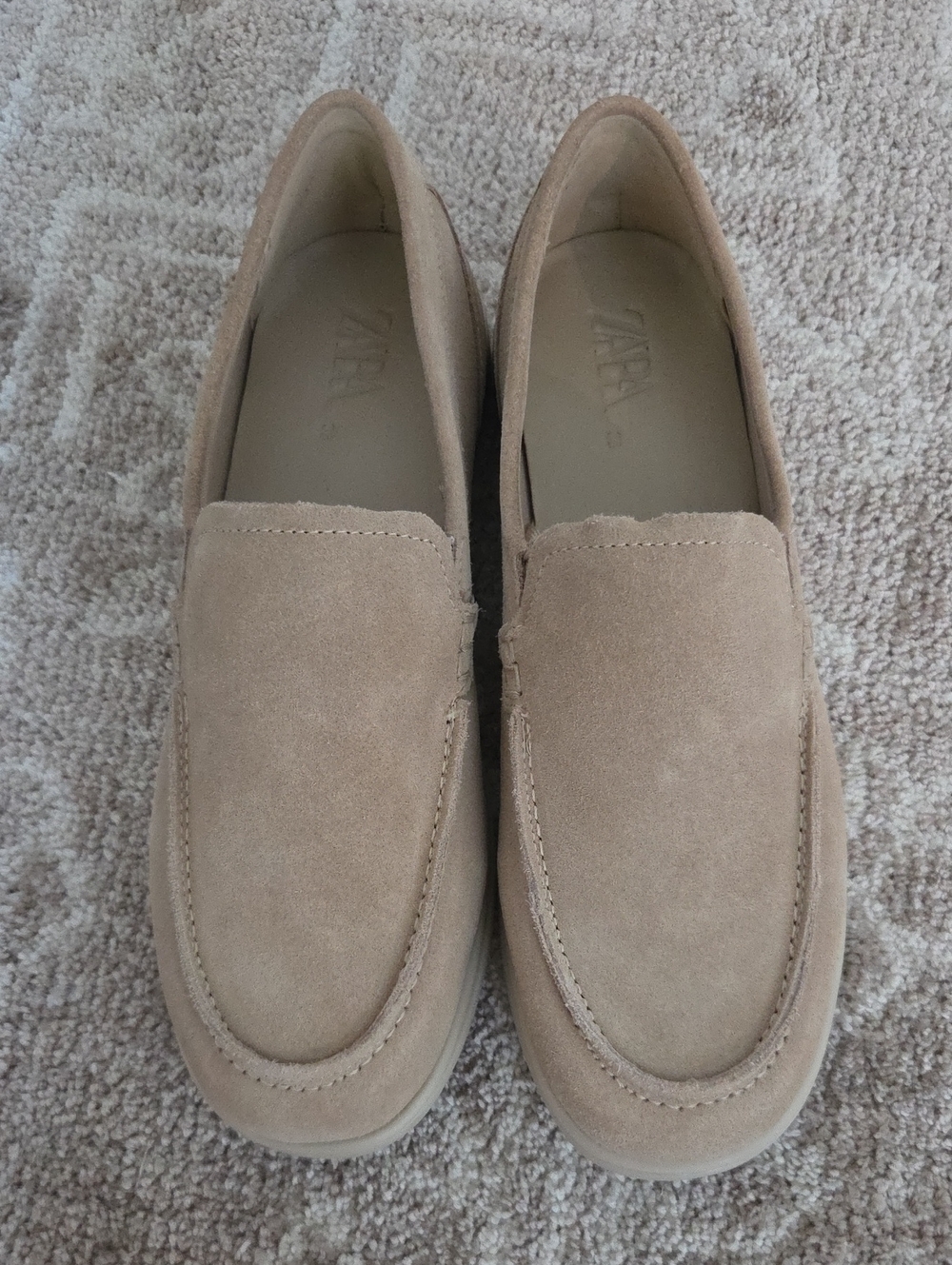 Zara Kids split suede slip-on loafers,never worn.